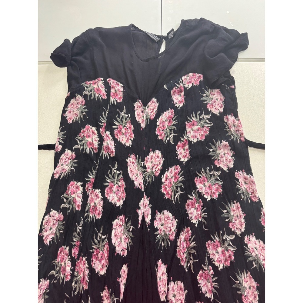 Starina Black Floral Maxi Vintage Dress - Picture 16 of 16